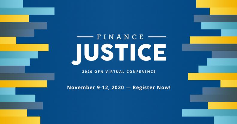 Finance Justice Fund banner for the OFN Conference