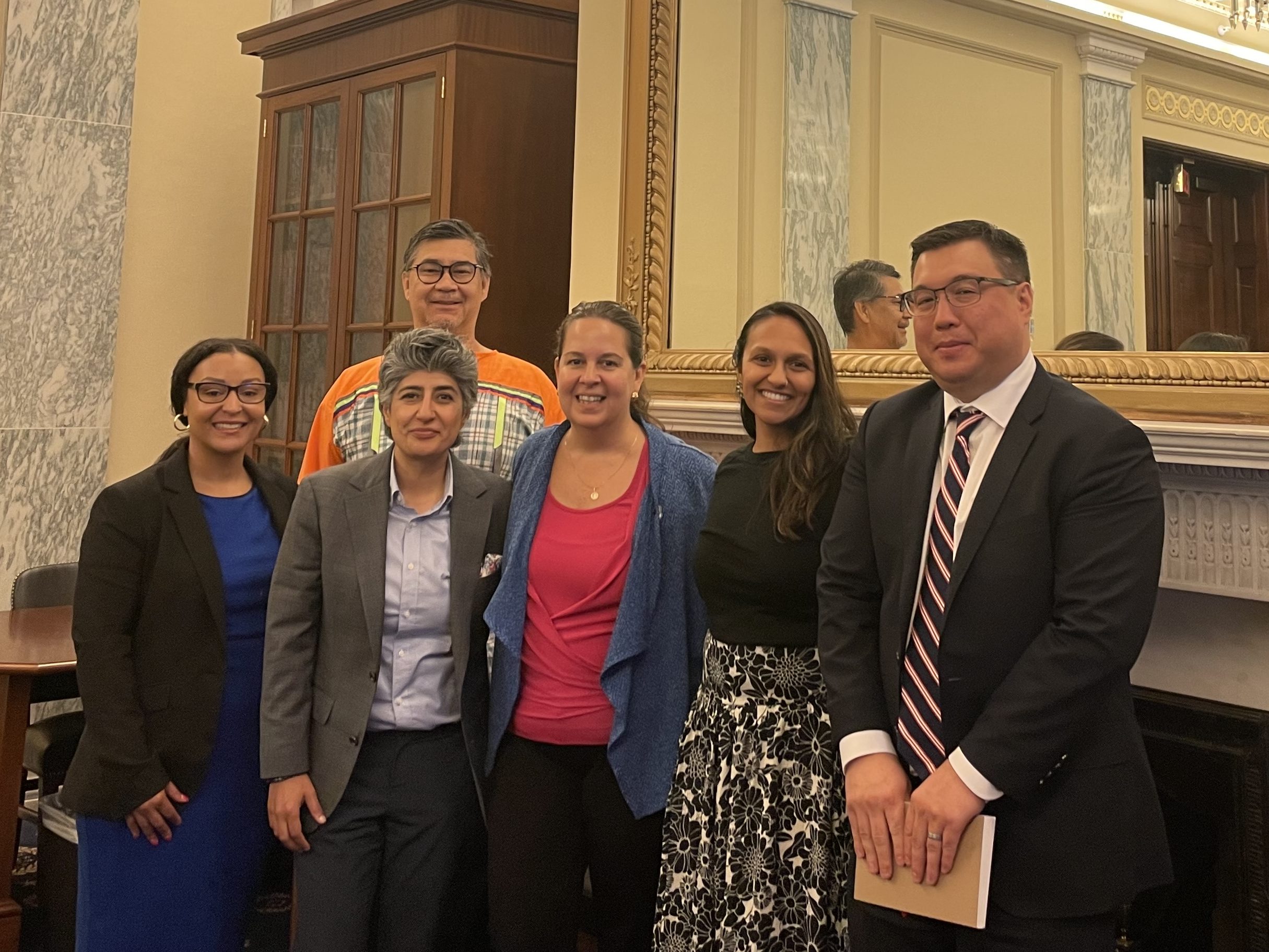 Marla Bilonick, Sara Razavi, Ted Piccolo with Senate Small Business and Entrepreneurship Committee Staff