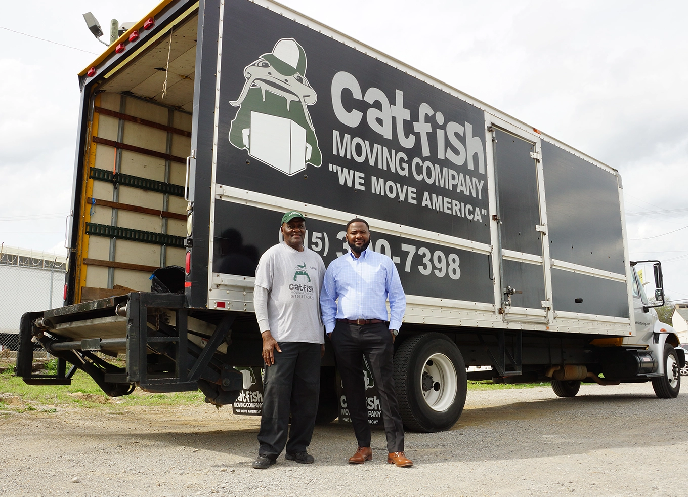 Orlando Pender II and his son, owners of Catfish, a family-owned moving business in Nashville area area