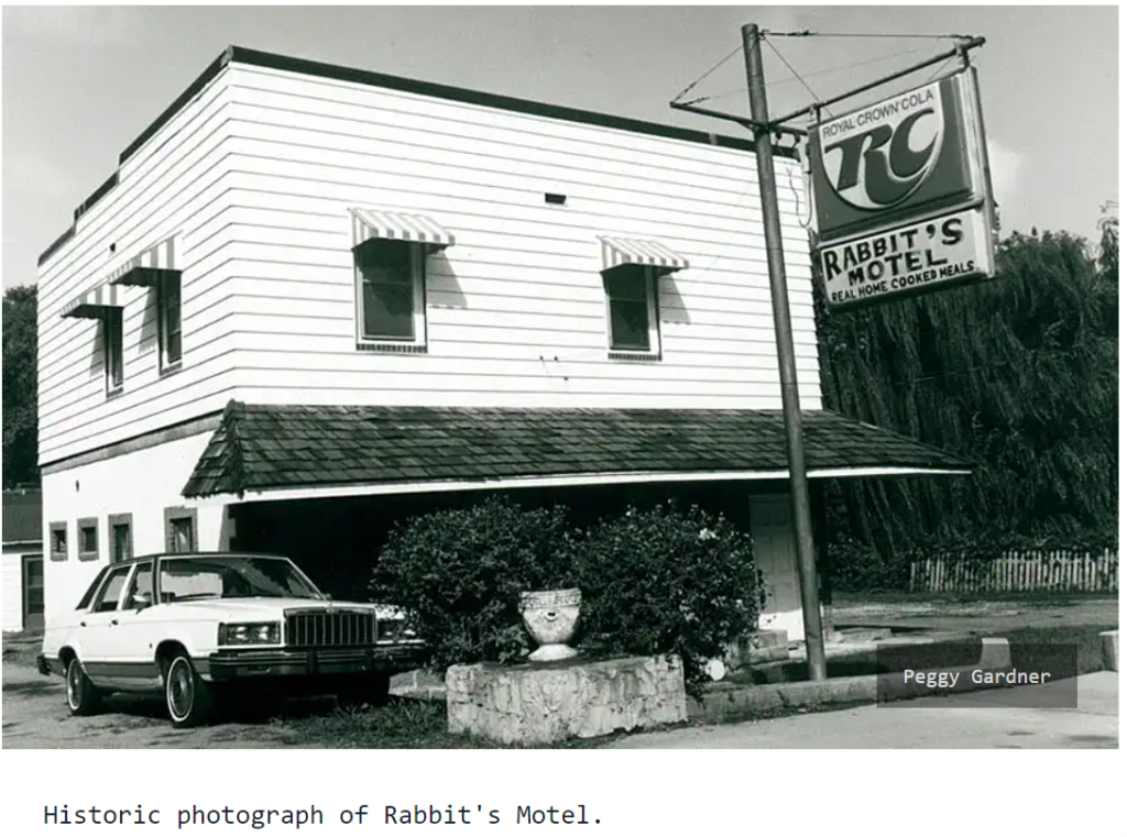 Historic photograph of Rabbit's Motel