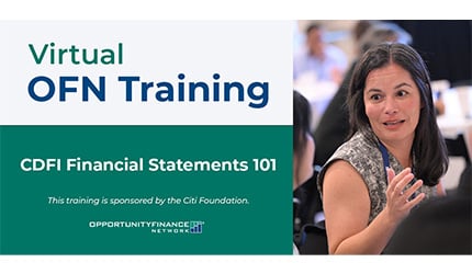 OFN's virtual CDFI Financial Statements 101 training