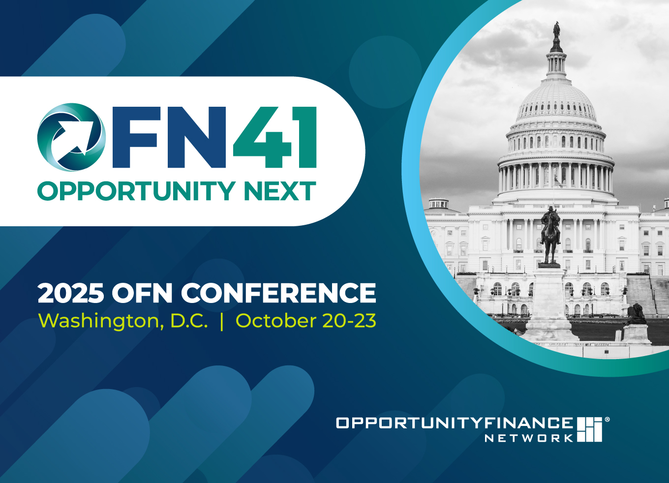 Graphic for OFN's 41st annual conference in Washington, D.C., 2025.