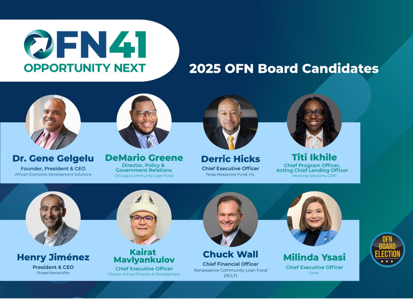 OFN's 2025 board candidates.