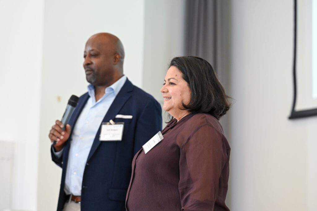 Lia Yaffar, Executive Director of Community Fund of North Miami Dade (CFNMD), and Jeff Bridges, Chief Financial Officer and Chief Operating Officer of Ten North Group.