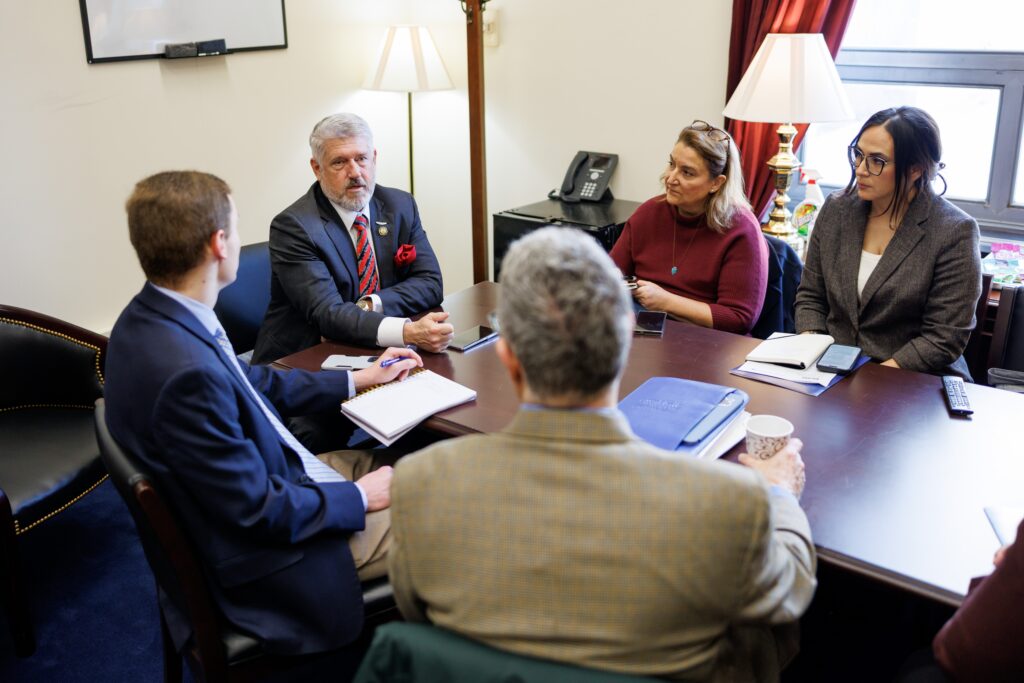 Coalition leaders from California, Virginia, Washington, and Michigan with Representative Troy Downing