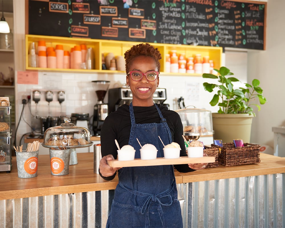 Shelly, owner of Island Pops in Brooklyn, NY.