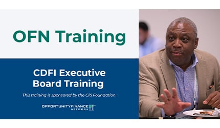 Graphic for OFN CDFI Executive Board Training